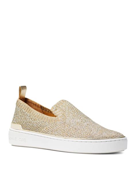 michael kors kyle slip on|michael kors stretch knit sneakers.